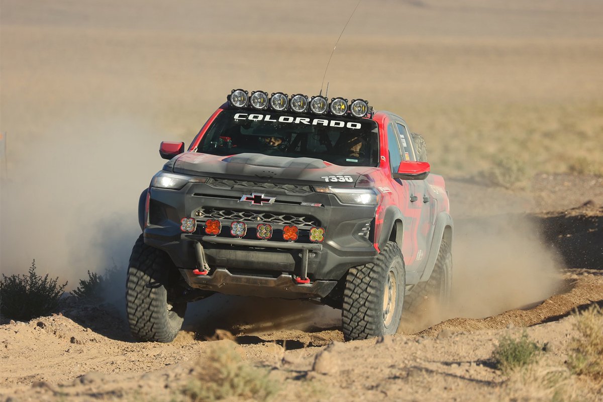 Sometimes you've got to jump in and get your wheels dirty. And that’s exactly what The All-New 2023 #Colorado #ZR2 did at its first @bestinthedesert race. #VegastoReno