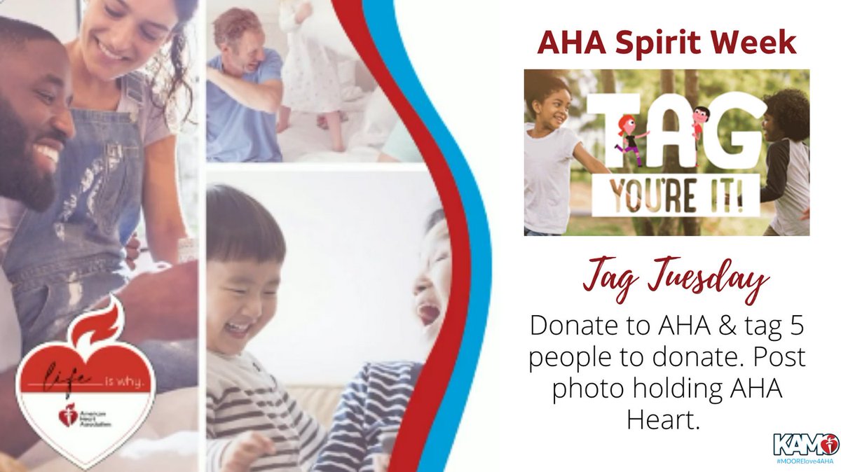 πΎπ΄ππ (@kamokonnects) on Twitter photo It is #TagTuesday
Take the time to donate to AHA today and then tag people to donate! Share a picture of you holding up a heart!
#MOORElove4AHA
#winMOORE
<a href="/AlyssaMoore_12/">Alyssa Moore</a>
@TheRealJoshRHarris
<a href="/Woody0709/">Chris Woodard</a> It is #TagTuesday
Take the time to donate to AHA today and then tag people to donate! Share a picture of you holding up a heart!
#MOORElove4AHA
#winMOORE
<a href="/AlyssaMoore_12/">Alyssa Moore</a>
@TheRealJoshRHarris
<a href="/Woody0709/">Chris Woodard</a>