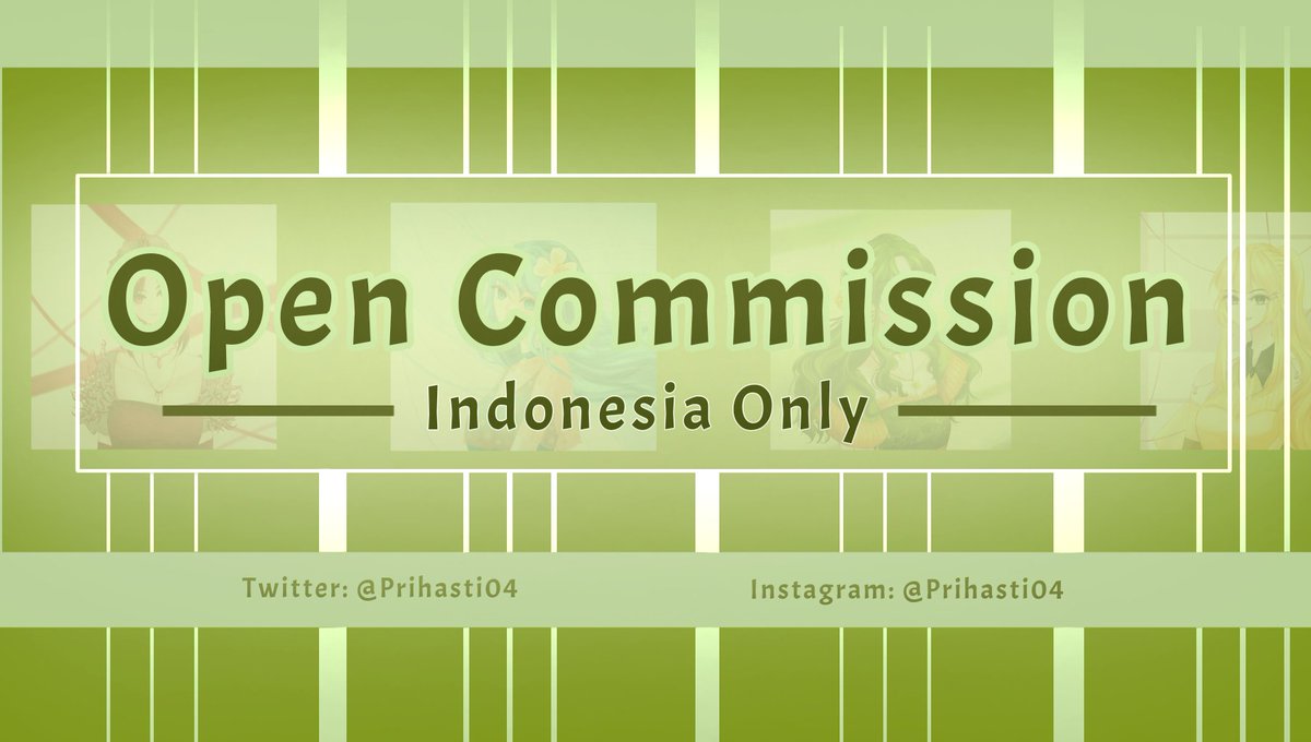 Prihasti04's tweet photo. RT &amp; Likes are highly appreciated!

✨ OPEN COMMISSION ✨

Halo! Demi menyambung kebutuhan hidup dan nabung buat beli device yang lebih layak, aku mau buka komis 😣✨
.
.
#opencommissions #commissionsopen
#commissionart #artidn #digitalart #animestyle https://t.co/KVROcVrrR9