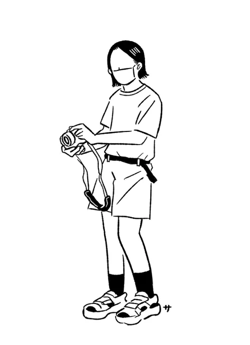 さらっと会社で短パンを履きこなす後輩。ほんと頼りにしてます。 #drawing #Illustration 