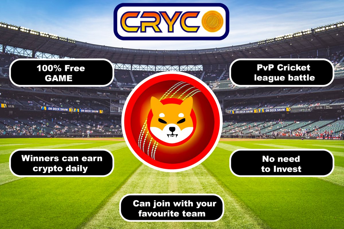 cryco7's tweet photo. Join with a brand new crypto based cricket game and earn crypto by playing without any investment. Follow us for future details.

#Cricket #GameFi #NFTs #NFTCommunity #cryptogames #NFTGiveaways #cryptocurrency #Crypto #gamedev #NFT https://t.co/sTzgoWlHie