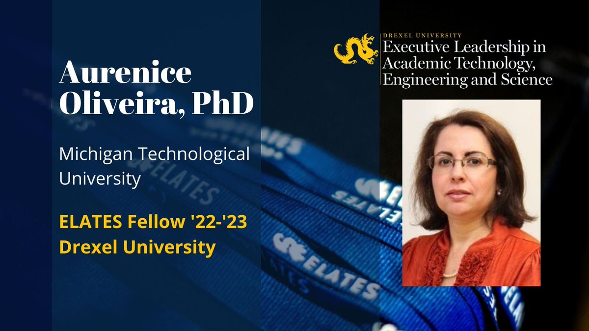 mtu_engineering's tweet photo. Congratulations to Dr. Aurenice Oliveira @michigantech,  an ELATES Class of 2022-23 Fellow @DrexelUniv. It's an award-winning program focused on elevating women from 25 universities across the US &amp; Canada to become leaders in academic #STEM fields. #ELATES https://t.co/ztZrSy4SO2 https://t.co/SJ4IiYmLs5