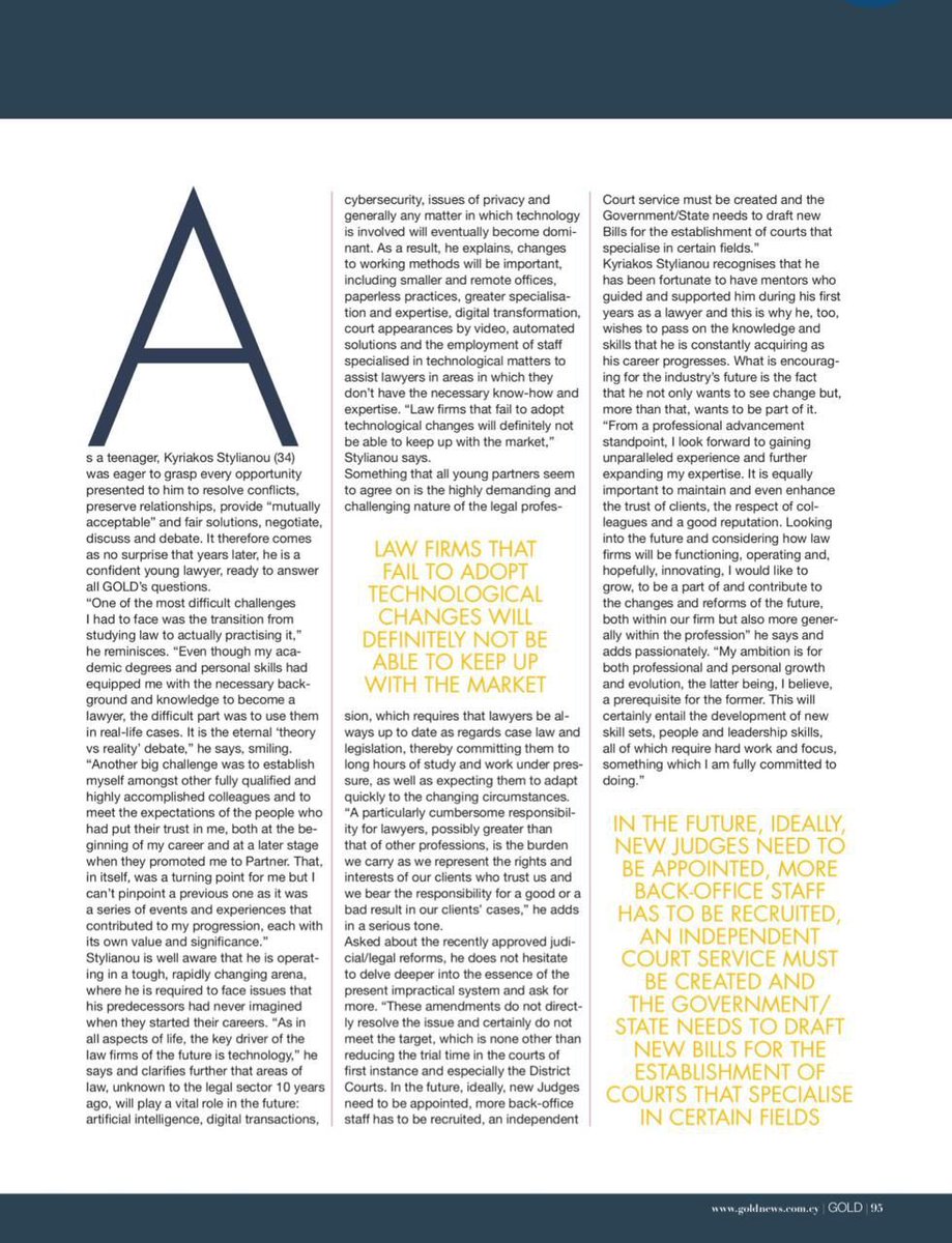 tplaw_'s tweet photo. “Ready and willing to
grow and to serve”

A featured interview of our Partner Kyriakos Stylianou in @Goldnewscy     August #Legal Issue on the future of the legal profession. Proud of his path and achievements #tplaw #law #Cyprus #lawyers https://t.co/Vi1ctU2XI4