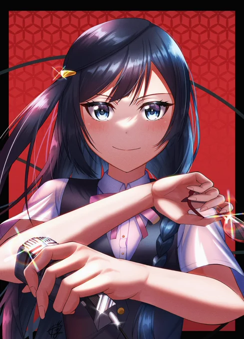 #1年間で絵が上達してるか見てみましょうせつ菜誕比較(左:2021年 右:2022年) 