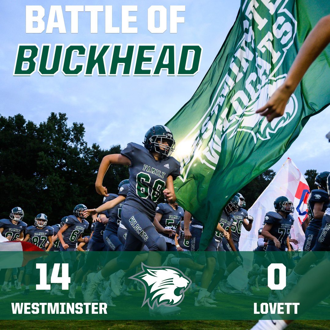 On Friday night our Wildcats celebrated a big win against the Lovett Lions in the Battle of Buckhead! Way to go, Cats! 🏈🐾