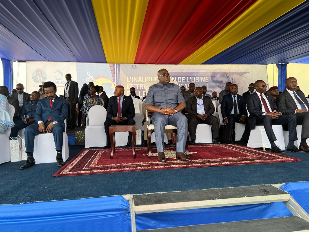 Presidence_RDC's tweet photo. #RDC #InaugurationLembaImbu I 23.08.2022 #Kinshasa 
Le Chef de l'État, Félix Antoine Tshisekedi Tshilombo, inaugure ce mardi 23 août, l'usine de captage et de traitement d'eau potable de la Regideso - Lemba-Imbu dont les travaux avaient été lancés le 20 Mai 2019. https://t.co/4888zLLrP5