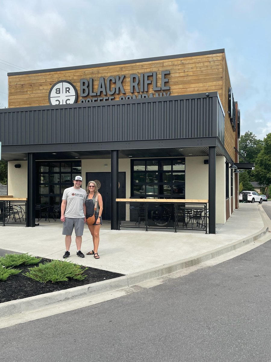Finally went to a <a href="/blckriflecoffee/">Black Rifle Coffee</a> location while visiting Nashville. Coincidently, the passenger next to us on the flight in went to high school with <a href="/EvanHafer/">evan hafer</a> and was telling us all about the great work he and BRCC are doing for vets and others. I didn't catch her name sadly.