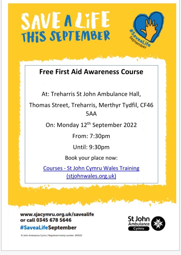 St John Ambulance Cymru Treharris tweet media