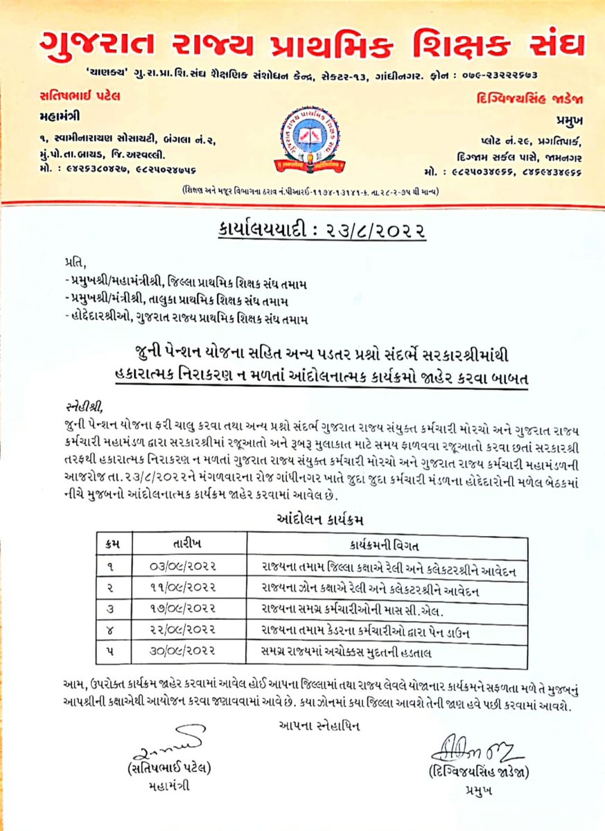 DaxaPat34939421's tweet photo. જૂની પેન્શન યોજના સંપૂર્ણ પાછી આપો.
અમારો અધિકાર જૂની પેન્શન યોજના
@PMOIndia 
@CMOGuj 
@CRPaatil 
@Divya_Bhaskar 
@abpasmitatv 
@ndtvfeed 
@tv9gujarati 
@VtvGujarati https://t.co/sZdlBVgvCZ