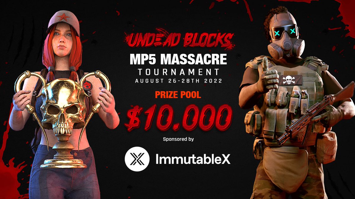 Clear your schedules, survivors. 🔫

It’s time to defend the Neighborhood.

🚨This weekend’s $10K MP5 Massacre is sponsored by <a href="/Immutable/">Immutable</a>, our ETH L2 scaling solution! 🚨

No NFT or crypto wallet required.

Download beta 👉: Wagyu.io 

$UNDEAD $IMX
