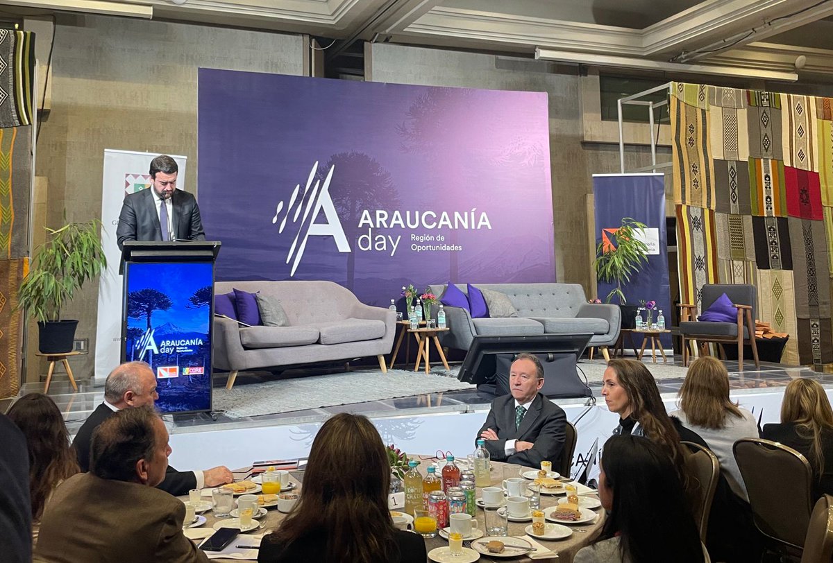 Nuestro Gobernador Regional <a href="/lucianorivas/">Luciano Rivas</a> nos invita a potenciar la región de La Araucanía y convertirnos en foco de inversión nacional e internacional
#ICARE #ARAUCANIADAY