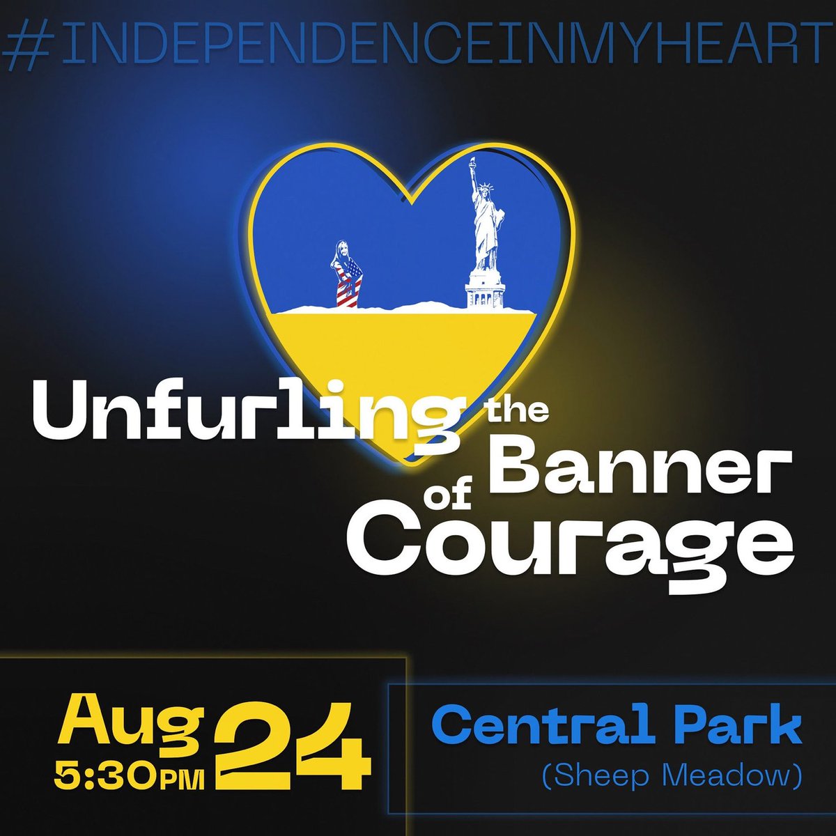 razomforukraine's tweet image. Join us in celebrating Ukrainian Independence Day in #NYC this week! 👇
🕯 Today: #SparkofCourage Candlelight Vigil - Bowling Green Park
🎶Tomorrow: Fima Chupakhin Concert - Washington Sq. Park 
🌳 Tomorrow: Unfurling the Banner of Courage - Central Park
