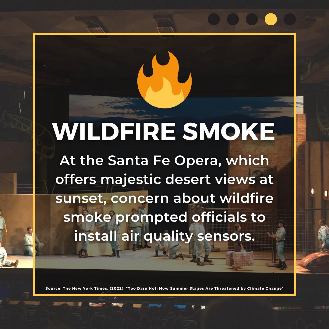 From flash floods to extreme heat to wildfire smoke, many outdoor summer stages are being threatened by climate change at an alarming rate. Click the link in our bio to read the full New York Times article and access free sustainable theatre resources.