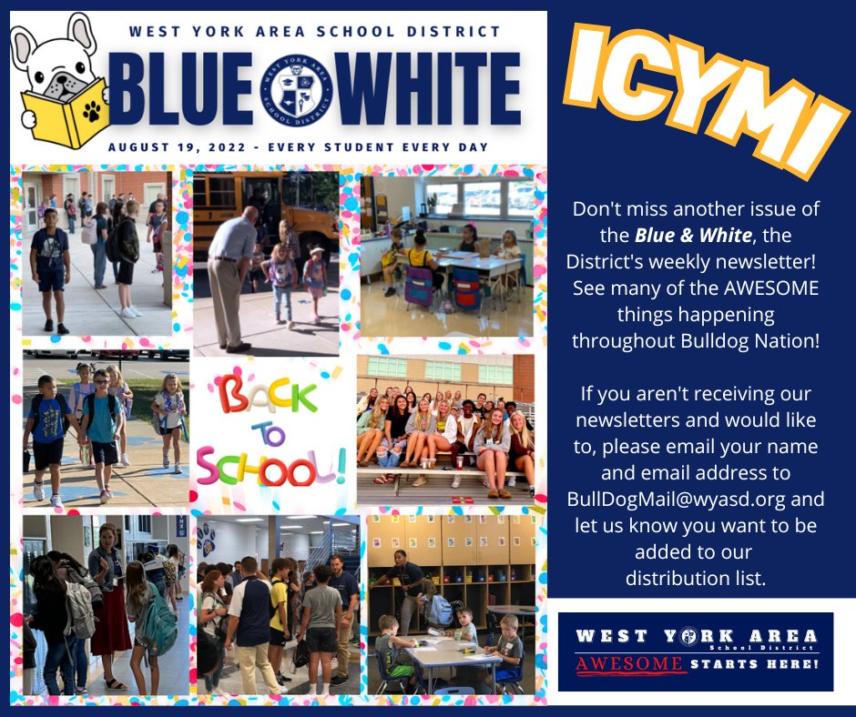 In case you missed our first newsletter of the 2022-2023 school year, you can check it out here:  mailchi.mp/wyasd.org/feb2….

#wyproud