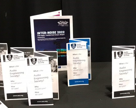 RMPsoundtesting's tweet photo. Meet the Audio Engineering Society’s team @AESorg  @internoise2022 in #InterNoise2022 #Glasgow.  Our Dr Elena Prokofieva (presenting two Acoustics papers tomorrow) is their current Vice President Northern Region Europe. https://t.co/EFSSjOLfzd