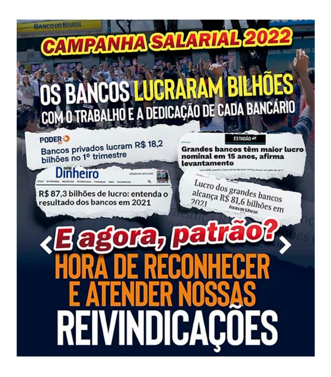 ElyMichelly's tweet photo. Cinco maiores bancos do país, Itaú, Bradesco, Santander, Caixa Econômica Federal e Banco do Brasil concentraram 78% dos lucros do sistema bancário em 2021, mas querem impor perdas salariais aos bancários e bancárias. #QuevergonhaFenaban https://t.co/OaerloFZsM