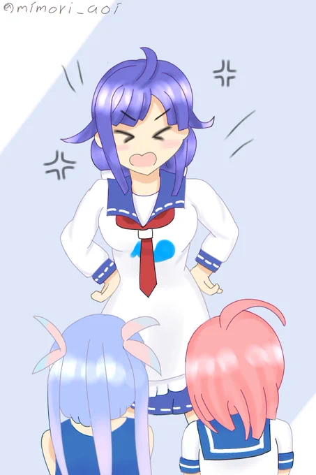 大鯨さんと潜水娘の日常の一コマ。以前描いた落書きのリメイク#艦これ版深夜の真剣お絵描き60分一本勝負#艦これ版真剣お絵描き60分一本勝負_20220823 