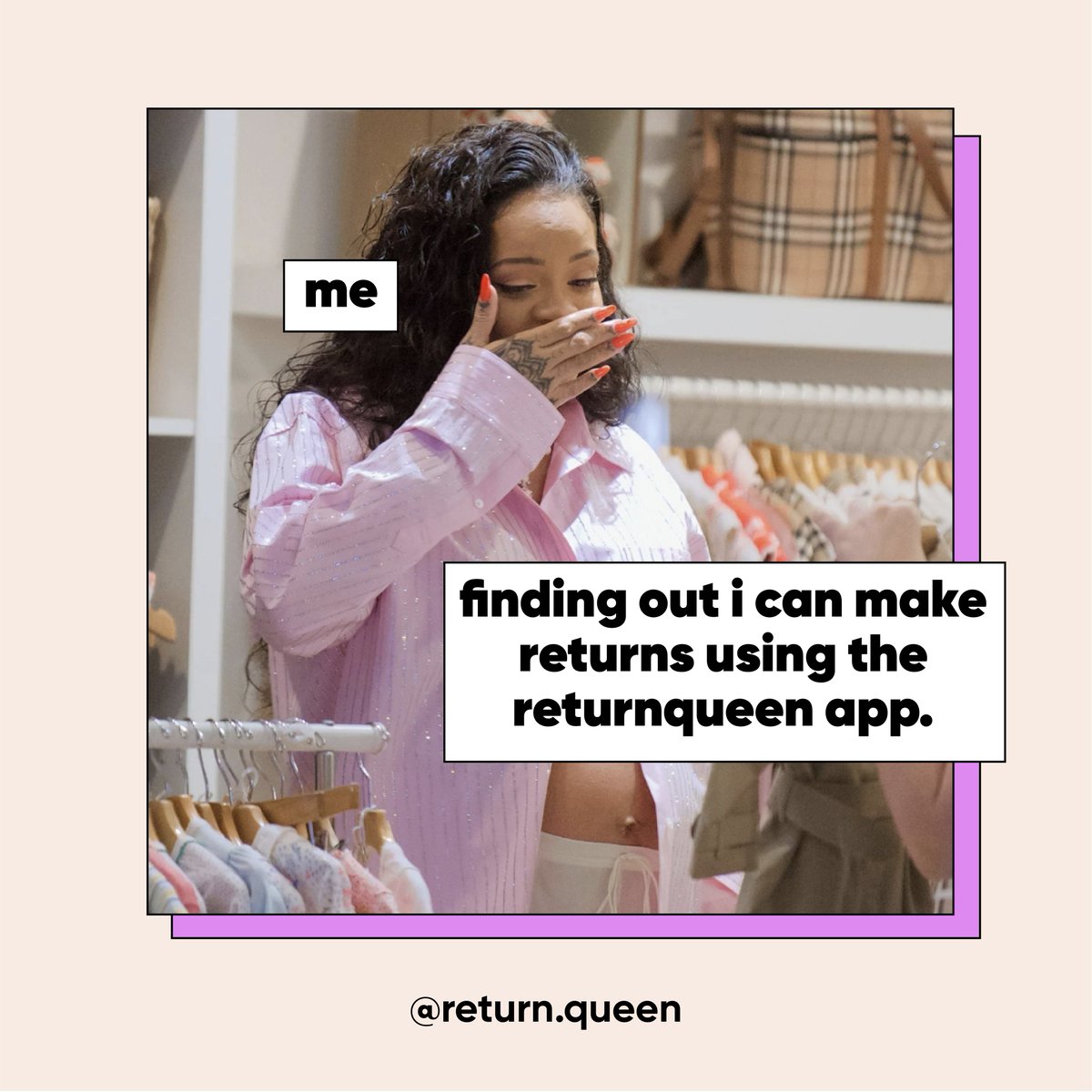 returnqueen_'s tweet photo. Trying 47 outfits in your bedroom > trying 47 outfits in a dressing room 

#returnqueen #rihanna https://t.co/EtRlUHDvO2