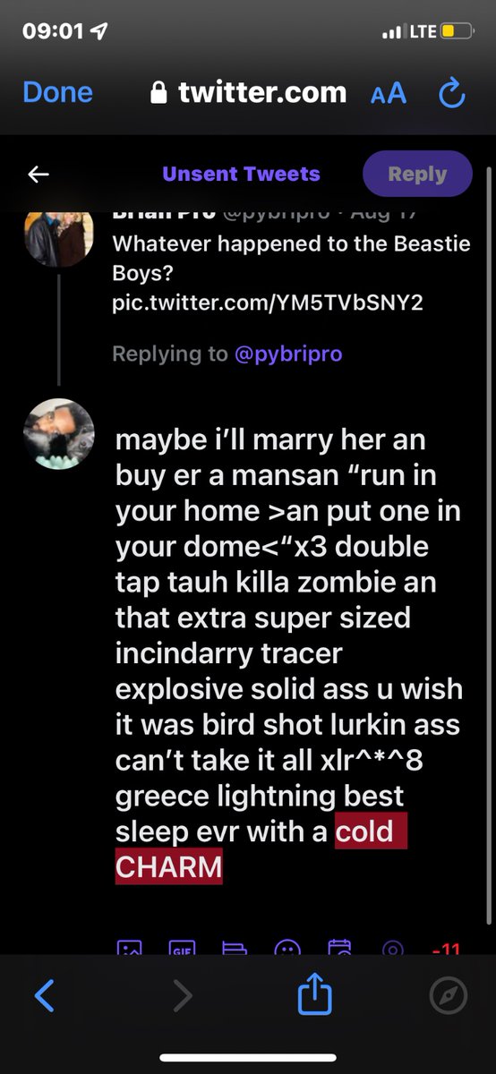 Blk_phantom167's tweet photo. @pybripro maybe i’ll marry her an buy er a mansan “run in your home >an put one in your dome<“x3 double tap tauh killa zombie an that extra super sized iexplosive solid ass u wish it was bird shot lurkin ass can’t take it all xlr^*^8 greece lightning best sleep evr with a cold  CHARM https://t.co/1Zza06qxMq