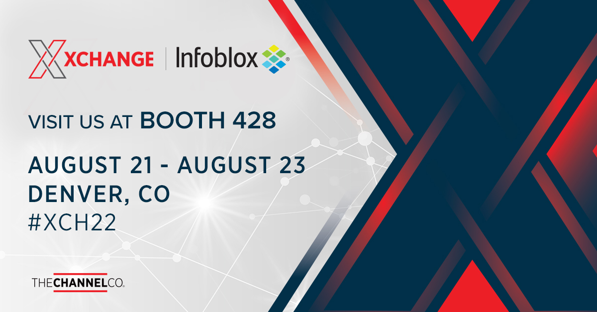 Infoblox's tweet photo. There's still time to connect with Infoblox's #Channel Leadership at @TheChannelCo #XCH22! You'll be the first to learn more about our plans to strategically partner in the commercial space! https://t.co/935hgtjyl0
#InfobloxPartners #ChannelPartners #ChannelIT https://t.co/nMdi8XIVaf