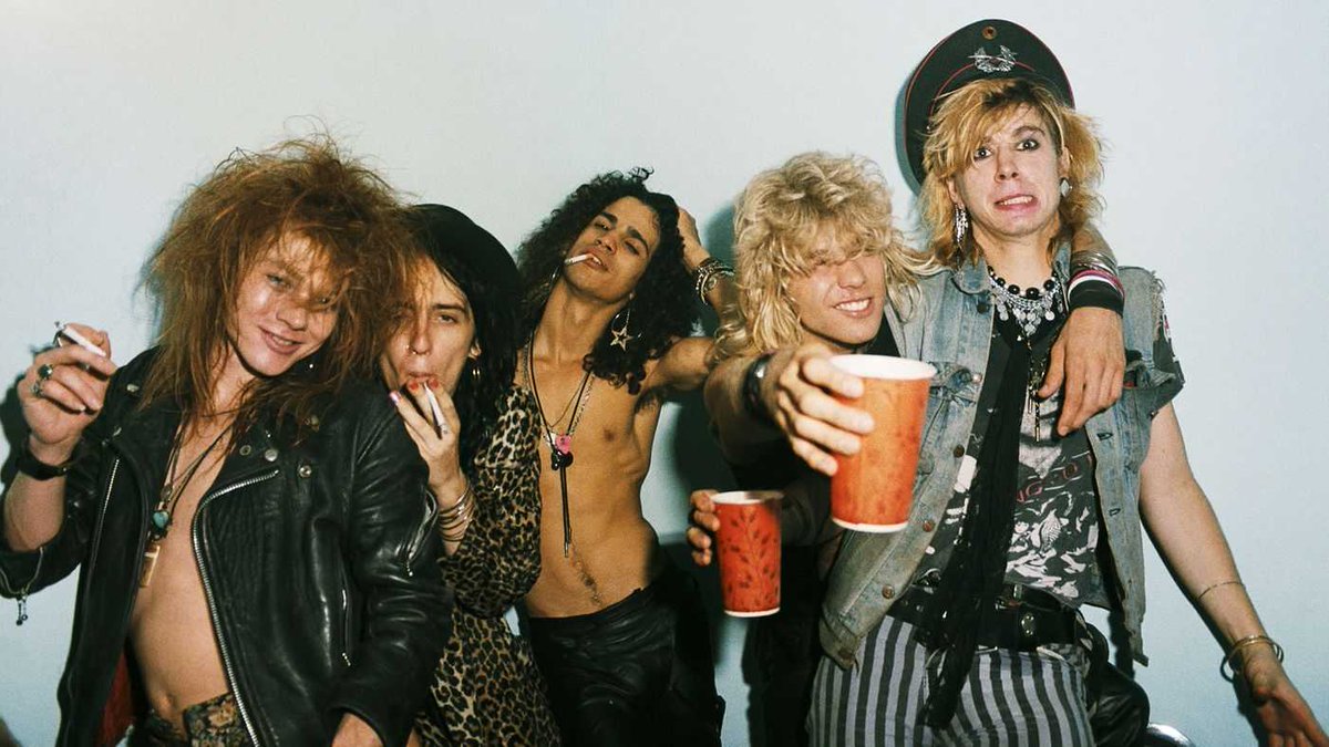 landofthe80s's tweet photo. On this date in 1986 Guns N’ Roses performs Sweet Child O’ Mine and Mr. Brownstone for the first time at Whiskey A Go Go in Hollywood. #80s #80smusic #1980s https://t.co/tuyJ4DID0k