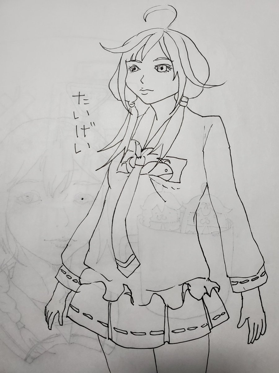 #艦これ版深夜の真剣お絵描き60分一本勝負
アナログで大鯨
生気を感じないなw 