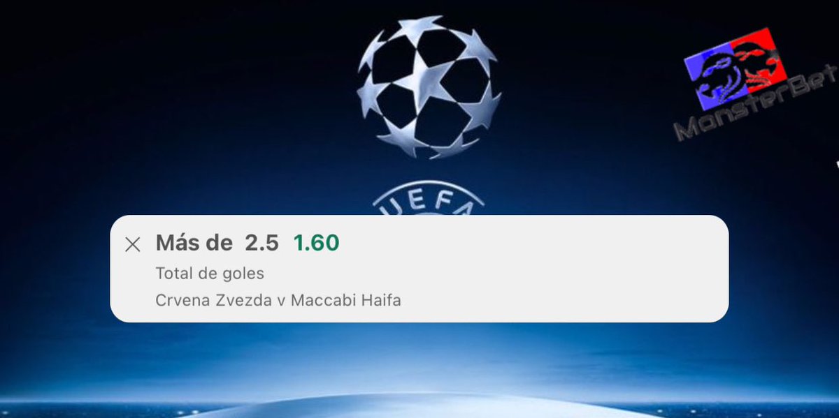 MonsterBet5's tweet photo. HEMOS VUELTO!!
Pick GRATUITO de hoy⚽️
STAKE 5 ⚽️ https://t.co/zFXq5KSM7Q