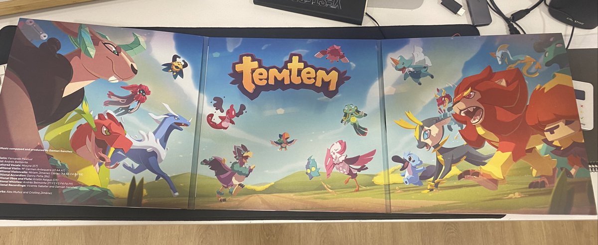 _victorfrias_'s tweet photo. Que maravilla el vinilo de @PlayTemtem con la pedazo BSO de @_damiansanchez ¡Espectacular! 😍😍 https://t.co/FTDgnK5I2G