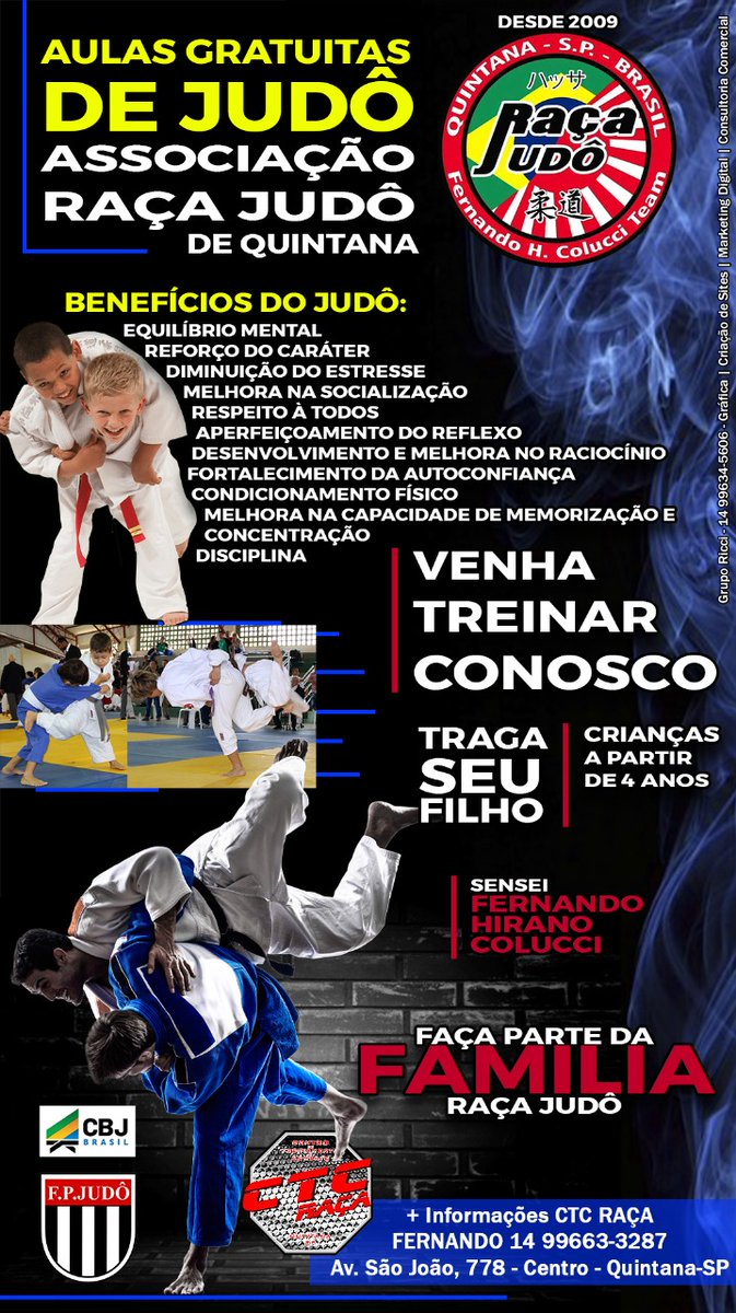 Inscrições abertas 
Venha fazer parte da nossa equipe 
#Associação #Raça #Judo #Quintana