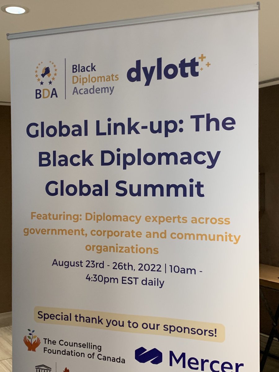 Honoured to support ⁦@DYLOTT_⁩  ⁦<a href="/CandiesKotchap1/">Candies Kotchapaw</a>⁩ and attend the Black Diplomacy Global Summit today.