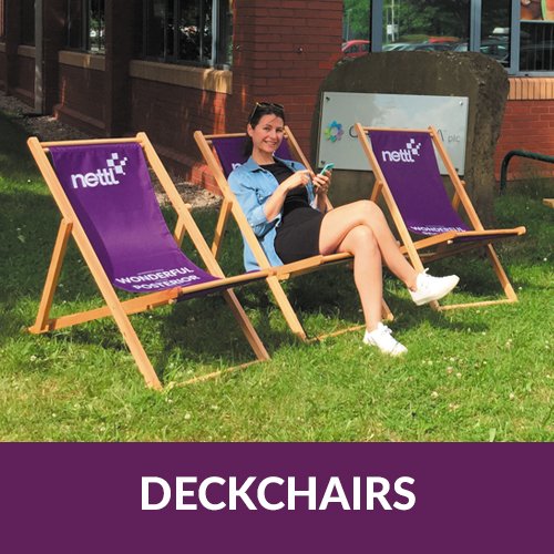 Discover printed seating and other furniture at bit.ly/3T83QH7 
#OutdoorSeating #SensationalSummerStyle #Nettl #PrintMarketing #InvernessEvents #EventsInInverness #SummerStyle