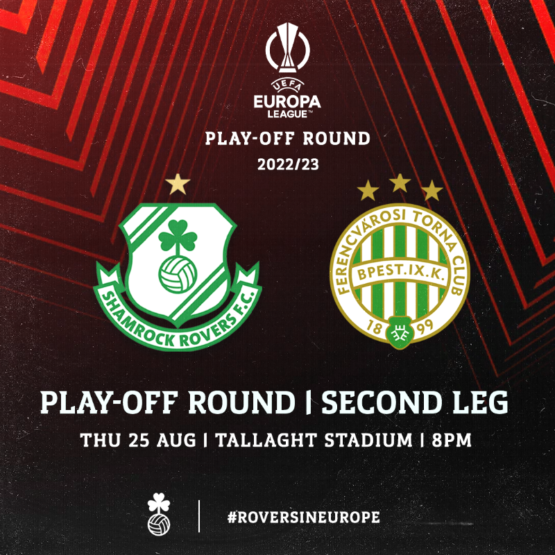 ShamrockRovers's tweet photo. 🟢 𝗖𝗢𝗠𝗣𝗘𝗧𝗜𝗧𝗜𝗢𝗡 🟢

We’re giving away 2 tickets to our @EuropaLeague Play-Off in Tallaght on Thursday night ☘️

To enter, simply RT this tweet 👍🏼

🎟️ 𝐓𝐢𝐜𝐤𝐞𝐭𝐬 𝐫𝐞𝐦𝐚𝐢𝐧 𝐚𝐯𝐚𝐢𝐥𝐚𝐛𝐥𝐞 𝐭𝐨 𝐛𝐮𝐲 𝐯𝐢𝐚 𝐭𝐡𝐞 𝐥𝐢𝐧𝐤 𝐛𝐞𝐥𝐨𝐰 👇 

#RoversInEurope