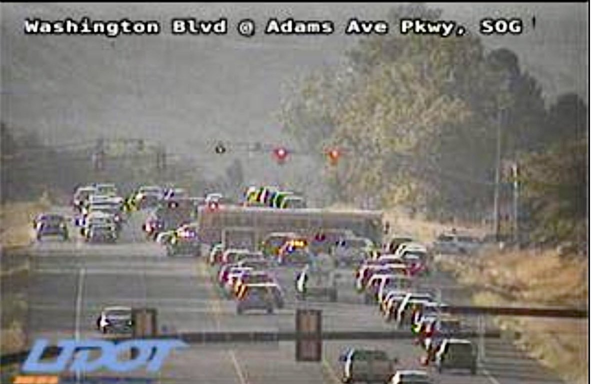 SLCScanner's tweet photo. SB US 89 at 850 E (South Ogden) Weber Co. #Breaking Crash possibly involving a school bus. Unknown on injuries. Will update asap. Intersection is Blocked https://t.co/Esvp7Fqefd