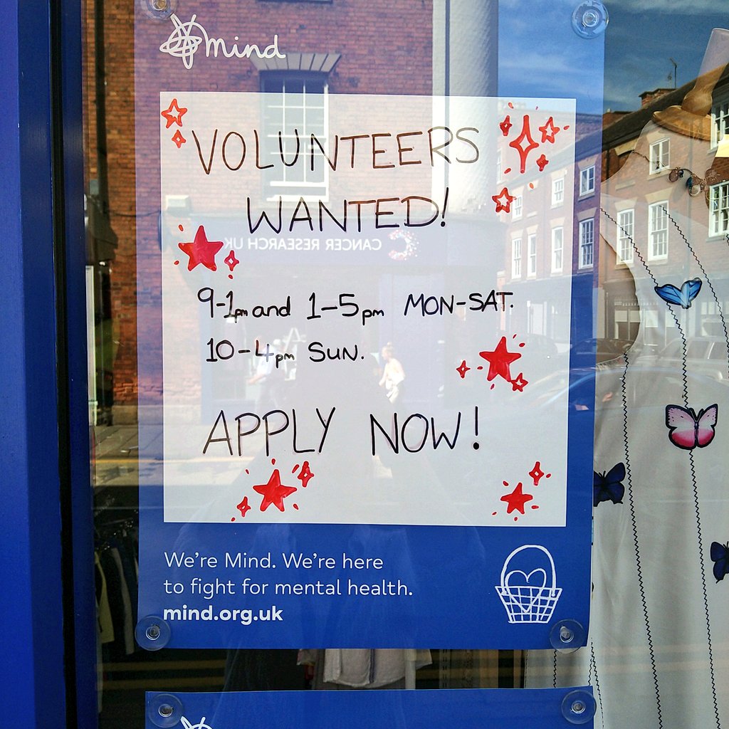 mindshopgranth2's tweet photo. ✨#VOLUNTEERS WANTED HERE AT GRANTHAM MIND✨ #mymindshop #granthamvolunteering https://t.co/8arn8MX3gE