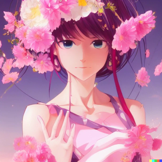 AIでのアニメキャラ生成、midjourney(beta)がいい感じだけど目はうまくいかないので、ある程度作成してから Dalle2 で目の領域指定して「cute girl, kyoto animation」とかで書き換えるのがいいかもしれない 