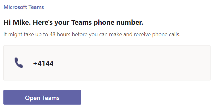 mozzeph's tweet photo. You can now send an Email to users if you assign them a  phone number in #TeamsAdminCenter. #MsTeams #TeamsPhone https://t.co/CODPZoFEYB