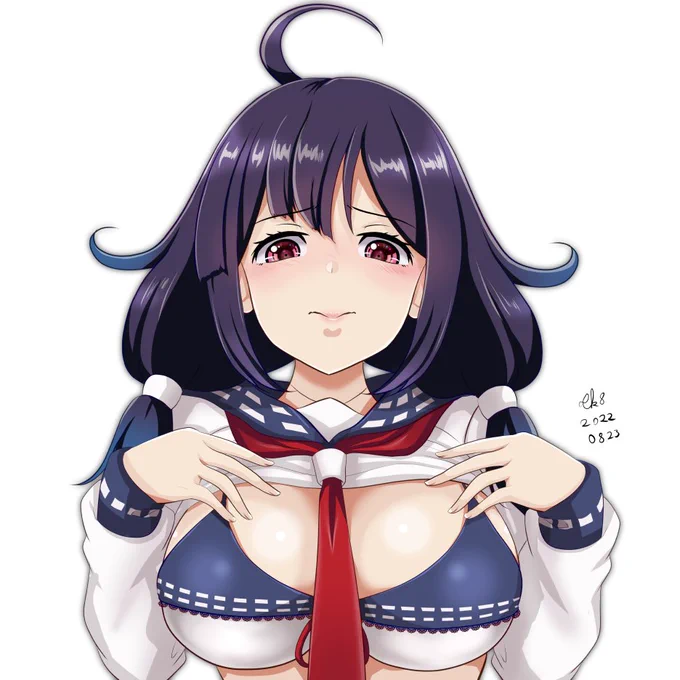 いつでも夏モードにコンバートできそうな大鯨 #艦これ #艦これ版深夜の真剣お絵描き60分一本勝負#艦これ版真剣お絵描き60分一本勝負_20220823  