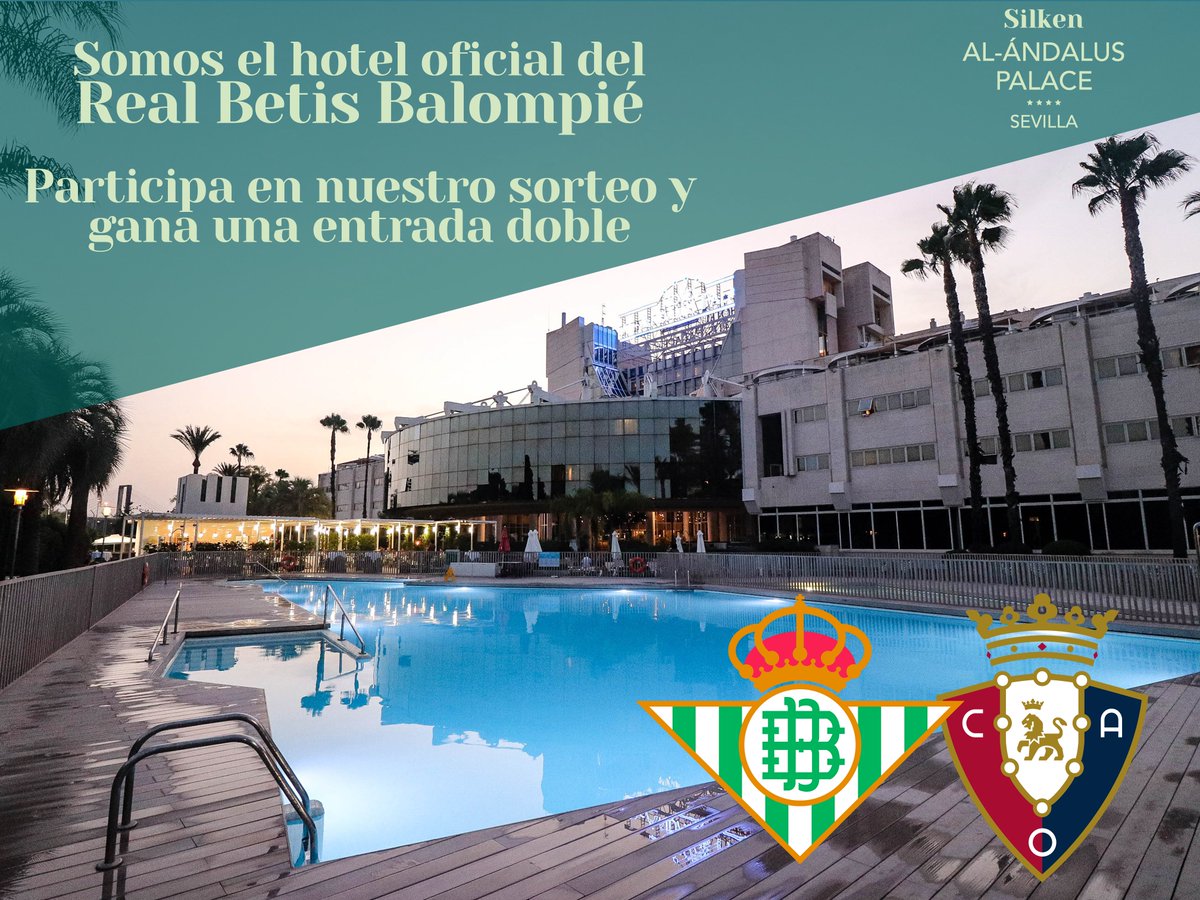 Somos el #hotel oficial del #RealBetis y queremos invitar a uno de nuestros seguidores a vivir la experiencia del Villamarín. ¡Para participar síguenos y haz retuit! El jueves a las 12:00 hacemos directo en Instagram para el sorteo #DíadeBetis #RealBetisOsasuna #Sevillahoy