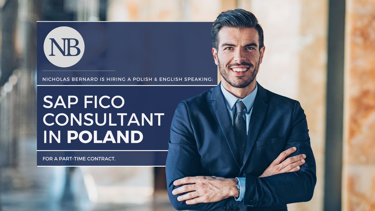 Dino Gamba is hiring a SAP FICO Consultant for a S4/HANA roll out in #Poland. 🇵🇱

If you have strong SAP FICO experience, and fluency in both English and Polish, we'd love to hear from you. Email Dino@nicholas-bernard.com to apply now.