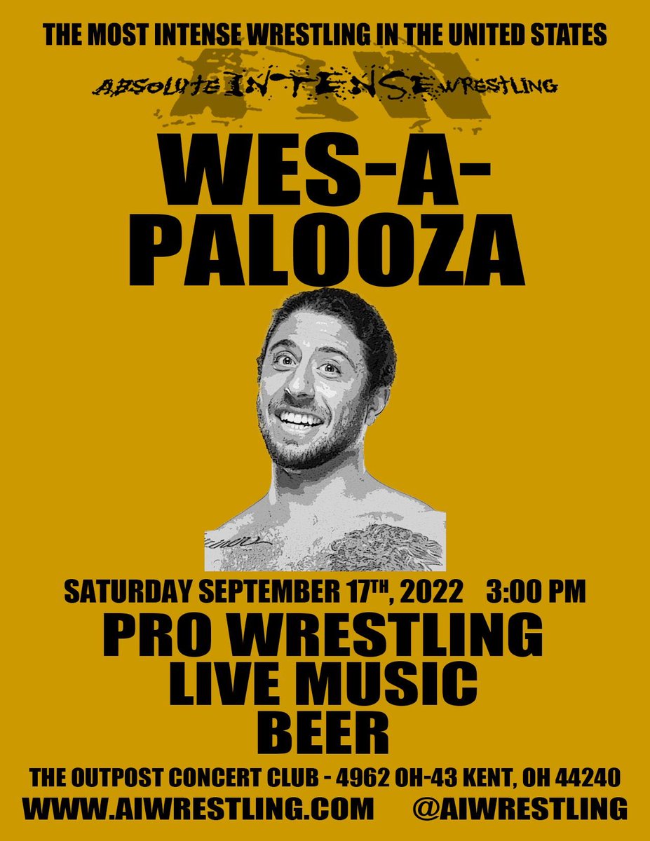 aiwrestling's tweet photo. New Show Announcement! 
AIW is coming to Kent,Ohio on 9/17 for an all day rager. https://t.co/CjCnYA6s8a