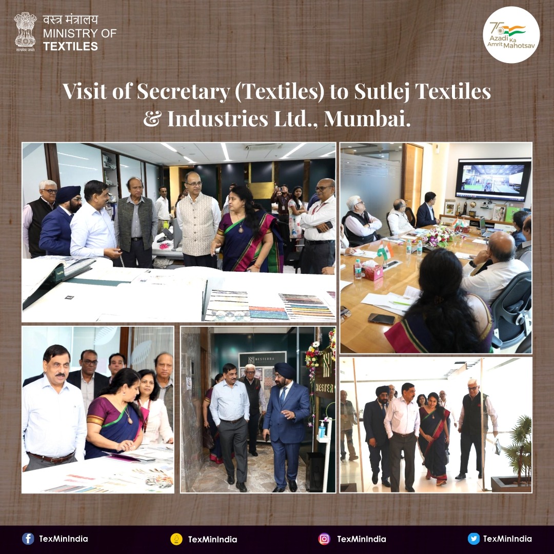 Ministry of Textiles on Twitter "Sh. U.P. Singh Ji, Secretary (Textiles) visited Sutlej