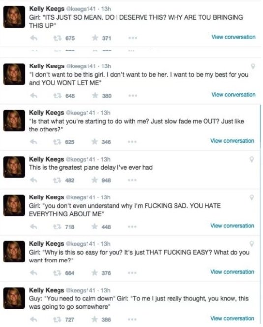 ThisDayInBSS's tweet photo. 8/23/2015 OTD The internet was introduced to @kellykeegs when she live tweeted9llpp when a guy decided to break up with his Girlfriend as soon as they boarded a 50min plane ride.🤦‍♂️ These internet events are few and far between but are extremely special. #PlaneBreakup https://t.co/nJfs7yM1ND