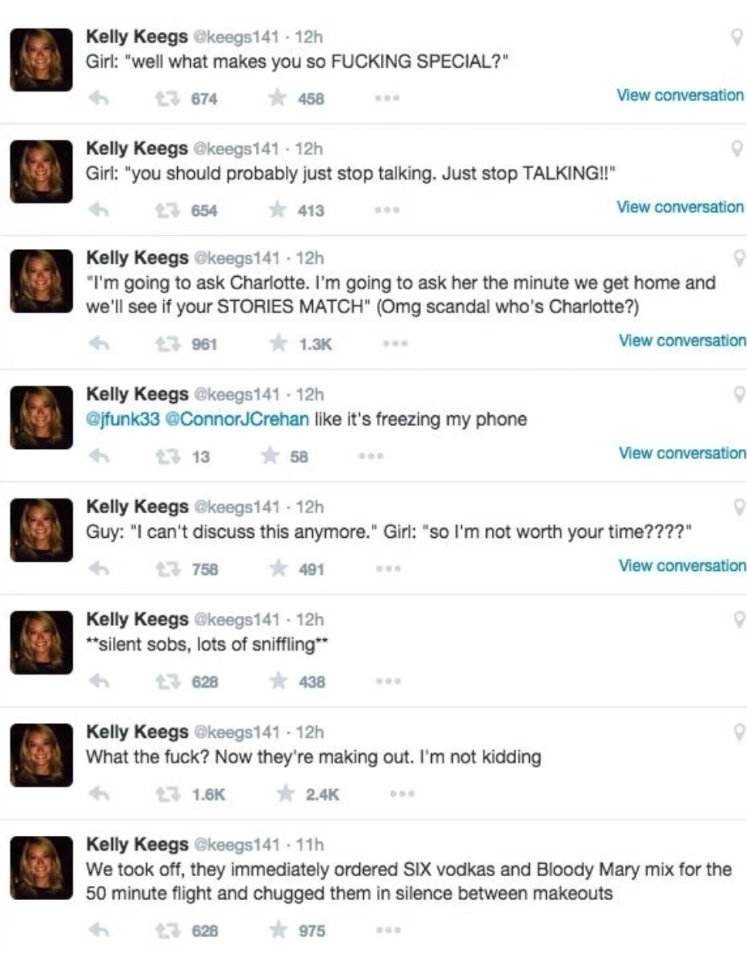 ThisDayInBSS's tweet photo. 8/23/2015 OTD The internet was introduced to @kellykeegs when she live tweeted9llpp when a guy decided to break up with his Girlfriend as soon as they boarded a 50min plane ride.🤦‍♂️ These internet events are few and far between but are extremely special. #PlaneBreakup https://t.co/nJfs7yM1ND