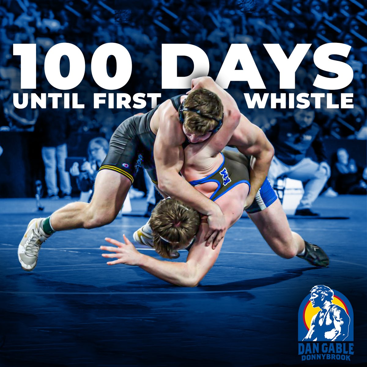 We are officially 100 DAYS away from the FIRST whistle of #donnybrookwrestling 🙌 Can’t wait to watch the best girls & boys compete here in Coralville! 🔥 #donnybrookwrestling #donnybrookathlete #wrestlingtownusa