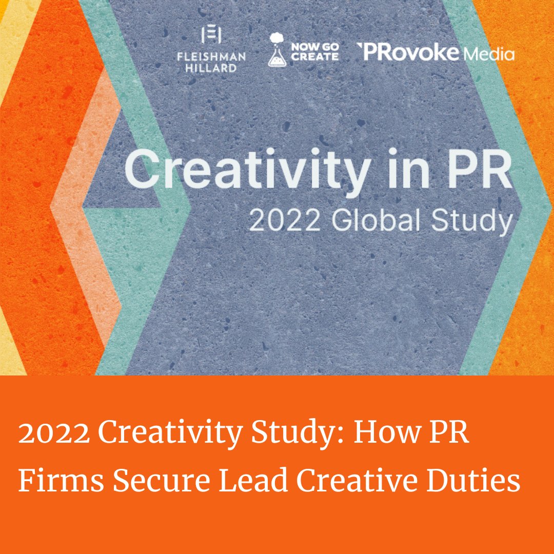 Provoke_News's tweet photo. The eighth edition of the #CreativityInPR study explores how PR firms are securing lead creative duties, and which clients are helping make this happen. https://t.co/DBySYpknKV https://t.co/TeF9oSgDWU