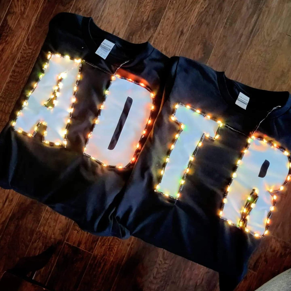 GallowayMitch's tweet photo. The girls are excited for their first A Day To Remember show tonight!! Going with custom shirts!! @adtr @NW44 @jeremymckinnon @AlexShelnutt @Kevineffinskaff #Everythingweneed. https://t.co/yac1Gt1KQh