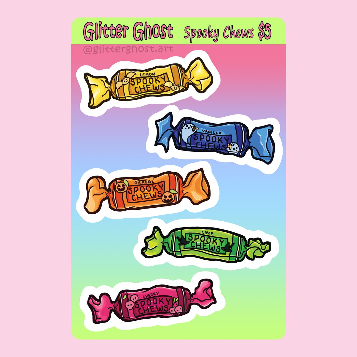 glitterghostart's tweet photo. A sticker sheet I did for last Halloween!  (2021)

I have a few left in the shop for sale,  but I'll be phasing those out. @Glitter_Ghost_

#halloween #halloweenart #halloweencandy #stickershop #stickersheets https://t.co/oAx91w7fIm