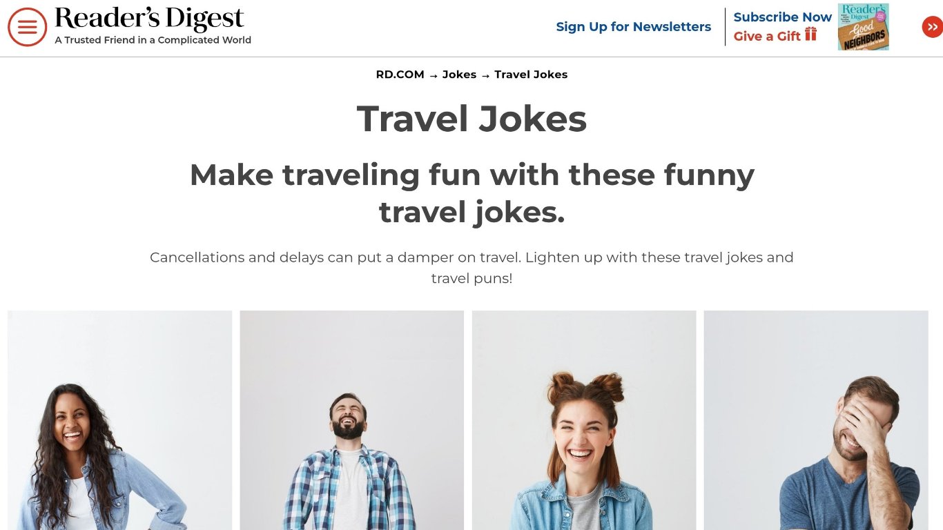 Website: Make travel fun  with these funny ravel jokes 
