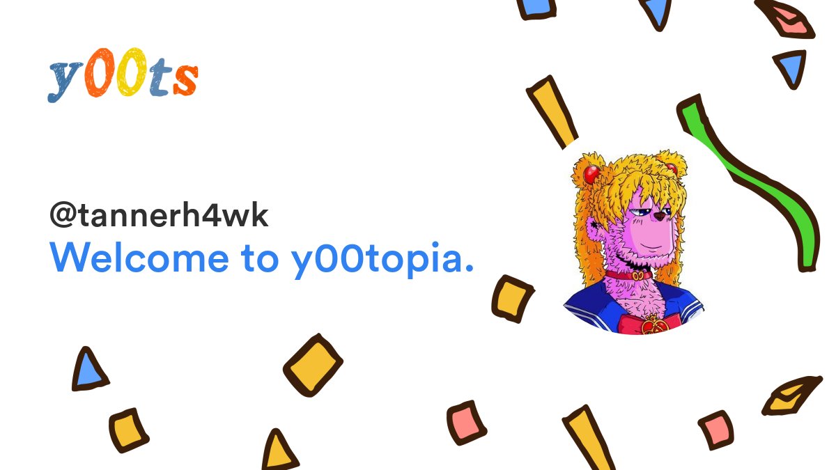 y00tlist's tweet photo. Welcome @tannerh4wk.

Your application for @y00tsNFT has been accepted. https://t.co/jmb9bucGIE