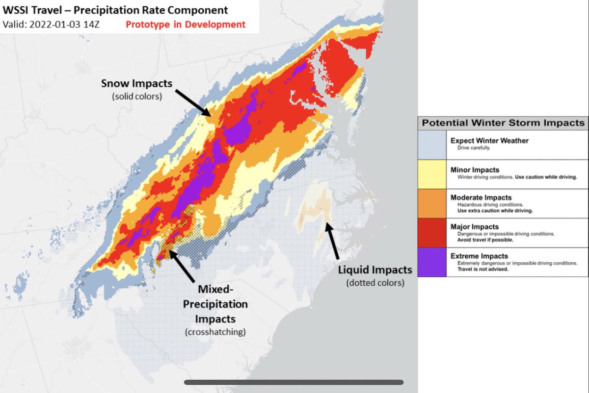 DTobinWX's tweet photo. What’s next for the Winter Storm Severity Index? Here’s a sneak peek of an hourly #WSSI product in development at WPC!

If you’re at #NWAS22, come say hi at showcase 209!

https://t.co/9pKIdjoE5V https://t.co/SbSGzJVWki